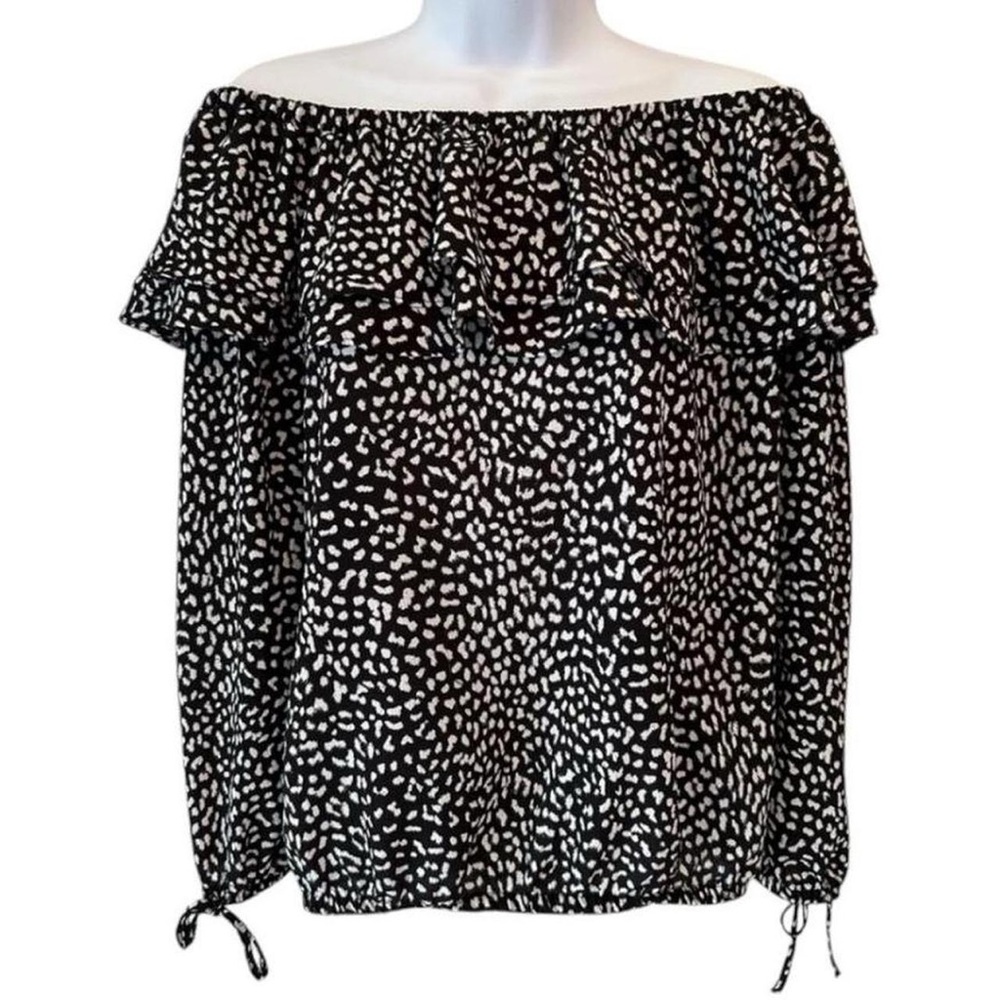 Bohemian Hippie Cottagecore MICHAEL Michael Kors Off the Shoulder Peasant Blouse